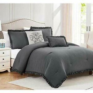 Olivia Gray Portland Ruffled Comforter 5 Piece Set
